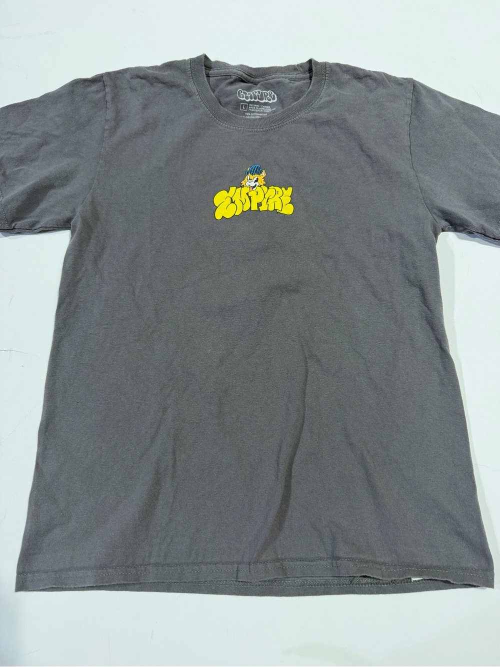 Empyre Charcoal Graphic Tee with Yellow Logo